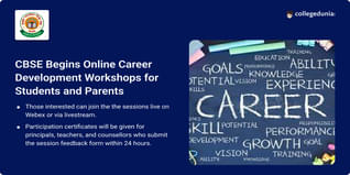 CBSE Begins Online Career Development Workshops for Students and Parents; Check Details Here